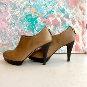Franco Sarto taupe colored ankle booties